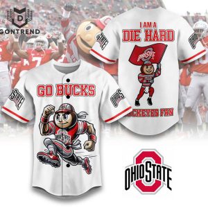 Ohio State Buckeyes Go Bucks – I Am A Die Hard Buckeyes Fan Baseball Jersey