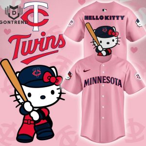 Minnesota Twins x Hello Kitty Day Baseball Jersey – Pink