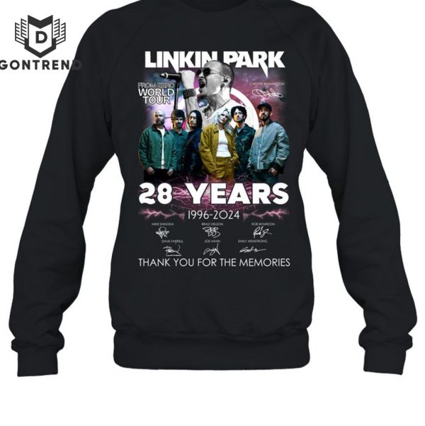 Linkin Park 28 Years 1996-2024 Signature Thank You For The Memories Unisex T-Shirt