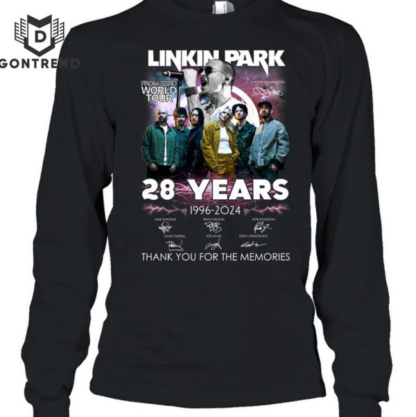 Linkin Park 28 Years 1996-2024 Signature Thank You For The Memories Unisex T-Shirt