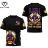 LSU Tigers Fear The Tigers – Geax Tigers 3D T-Shirt – Purple