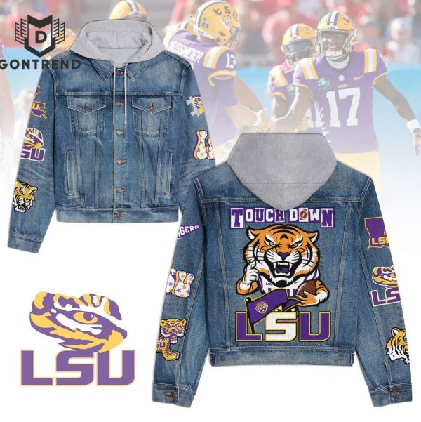 LSU Tigers Touch Down LSU Hooded Denim Jacket