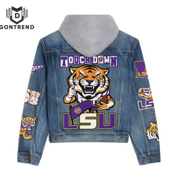 LSU Tigers Touch Down LSU Hooded Denim Jacket