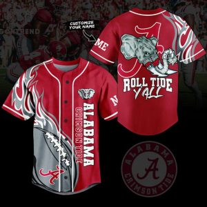 Personalized Roll Tide – Alabama Crimson Tide Baseball Jersey