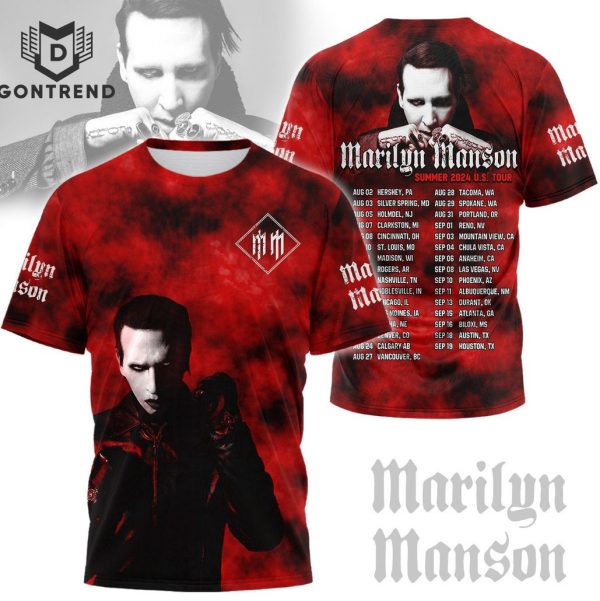 Marilyn Manson Summer 2024 US Tour 3D T-Shirt