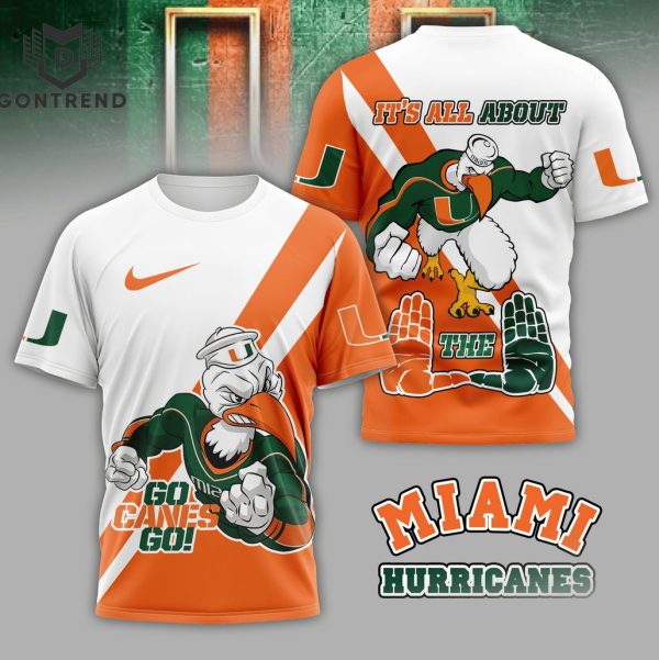 Miami Hurricanes Go Canes Go 3D T-Shirt