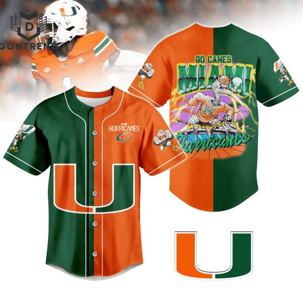 Miami Hurricanes Go Canes Miami Baseball Jersey