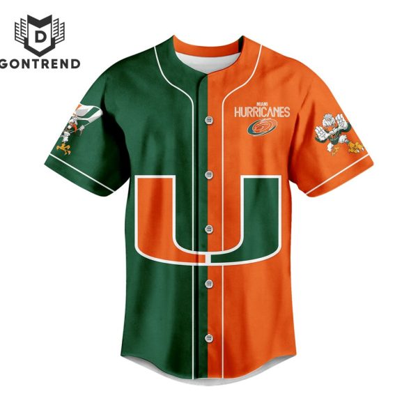 Miami Hurricanes Go Canes Miami Baseball Jersey