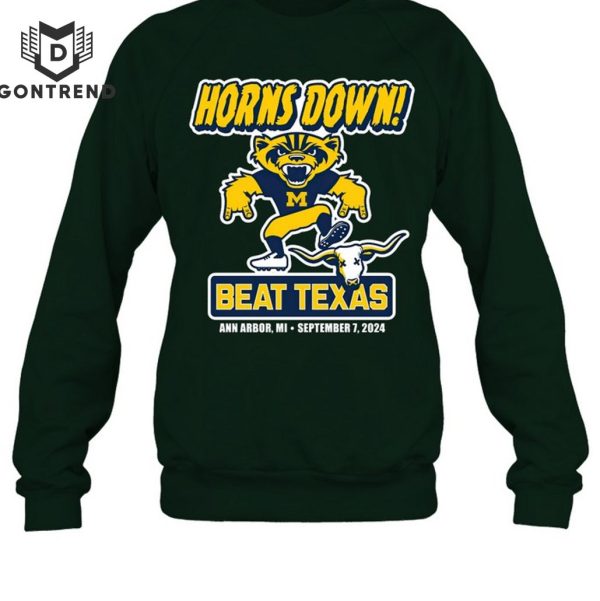 Michigan Wolverines Horns Down Beat Texas T-Shirt