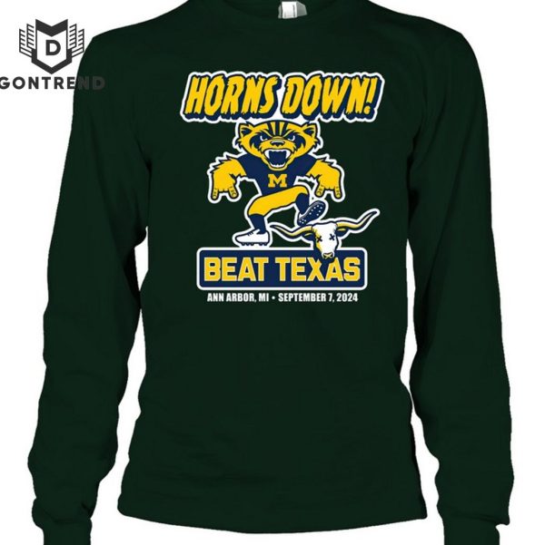 Michigan Wolverines Horns Down Beat Texas T-Shirt