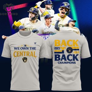 2024 We Own The National League Central Back To Back Champions Milwaukee Brewers 3D T-Shirt