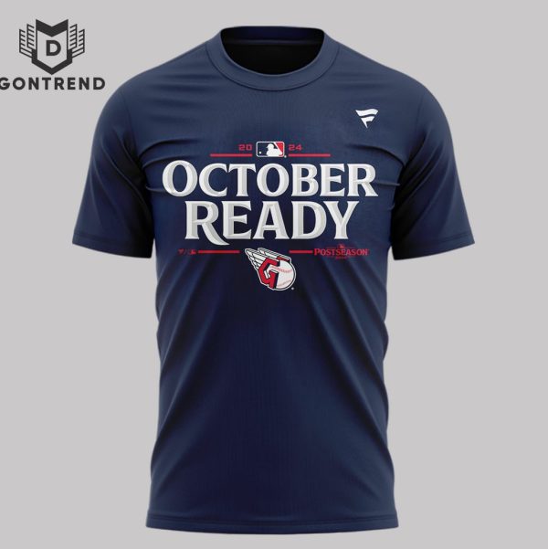 October Ready Postseason 2024 Clinched Cleveland Guardians 3D T-Shirt