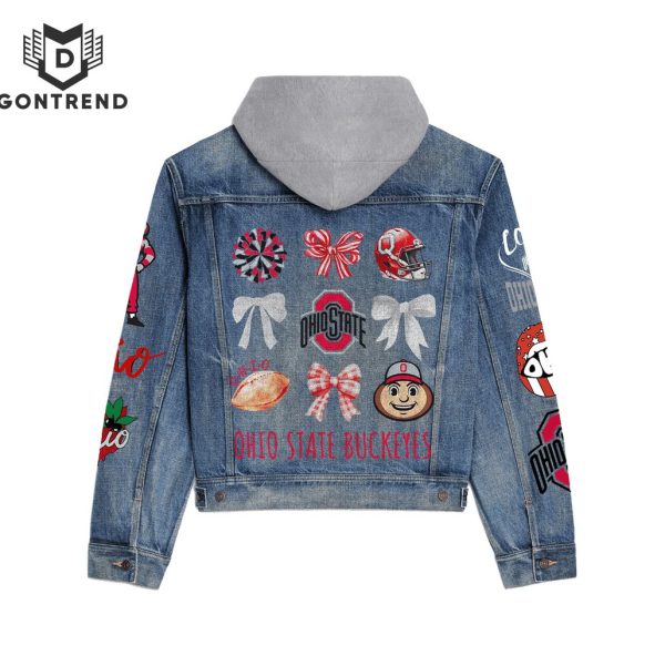 Ohio State Buckeyes Football Hooded Denim Jacket