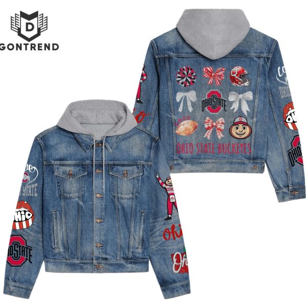 Ohio State Buckeyes Football Hooded Denim Jacket