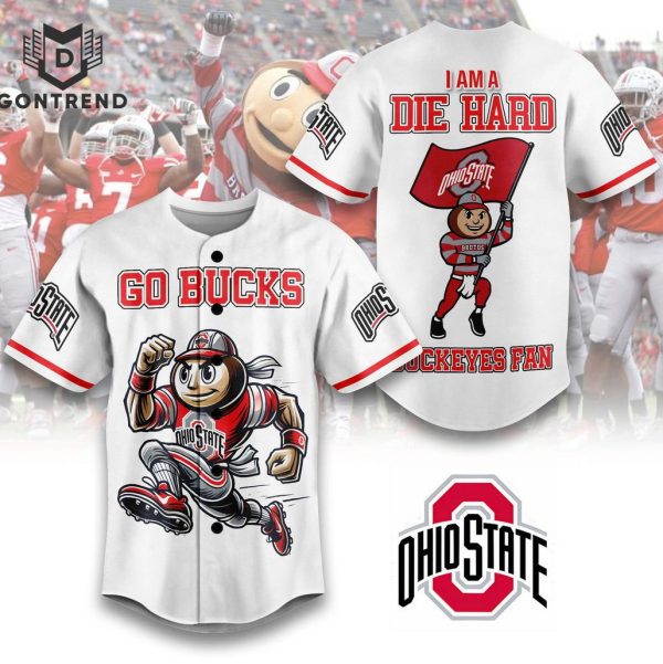 Ohio State Buckeyes Go Bucks – I Am A Die Hard Buckeyes Fan Baseball Jersey