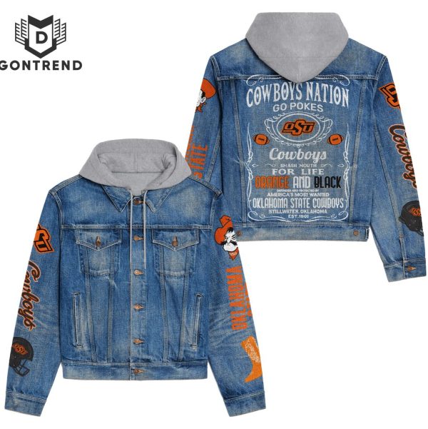 Oklahoma State Cowboys Nation Hooded Denim Jacket