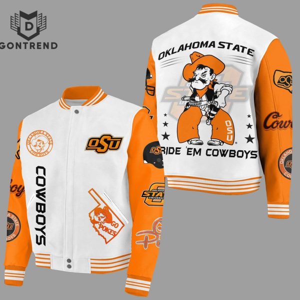 Oklahoma State Cowboys Ride Em Cowboys Baseball Jacket