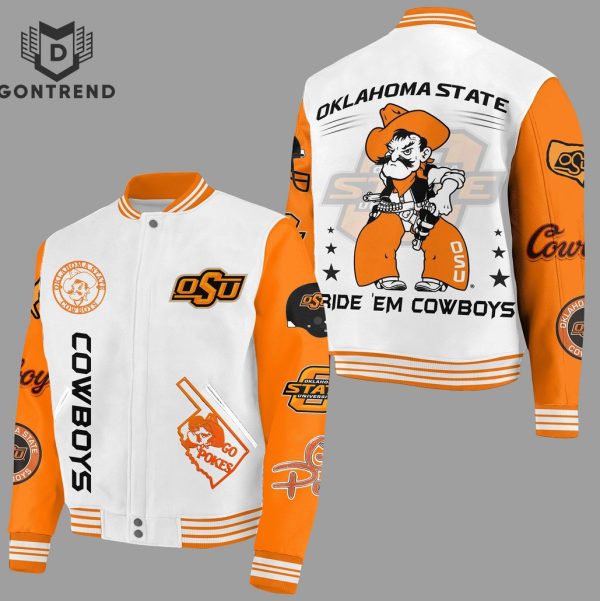 Oklahoma State Cowboys Ride Em Cowboys Baseball Jacket