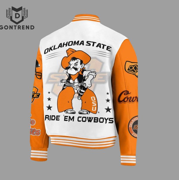 Oklahoma State Cowboys Ride Em Cowboys Baseball Jacket