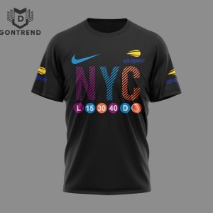 NYC 2024 US Open Celebrating The PowerOf Tennis 3D T-Shirt – Black