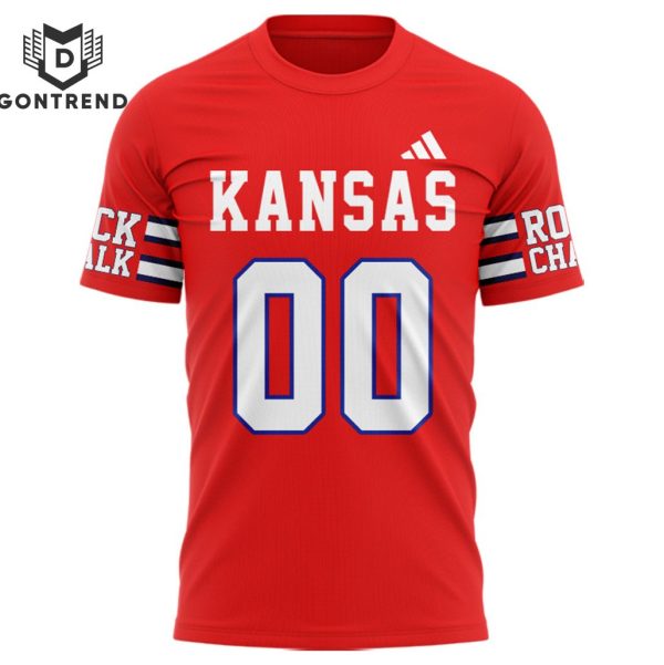 Personalized 2024 Kansas Jayhawks Football 3D T-Shirt – Red