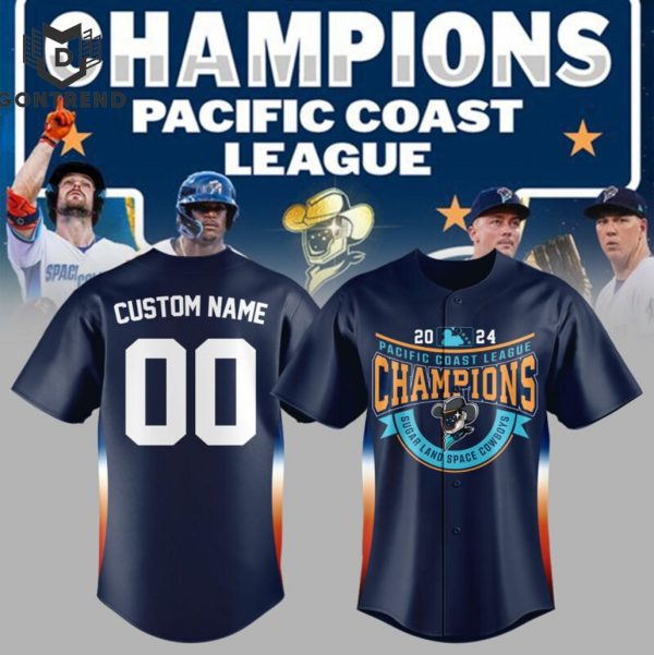 Personalized 2024 Pacific Coast League Champions Sugar Land Space Cowboys Baseball Jersey