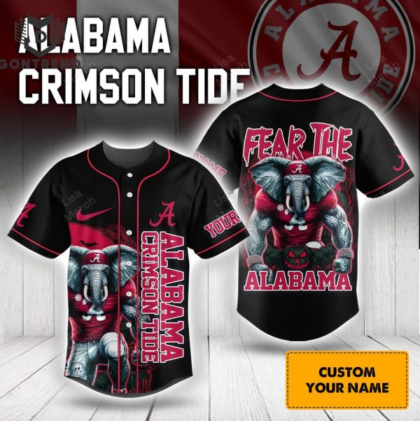 Personalized Alabama Crimson Tide Fear The Alabama Baseball Jersey