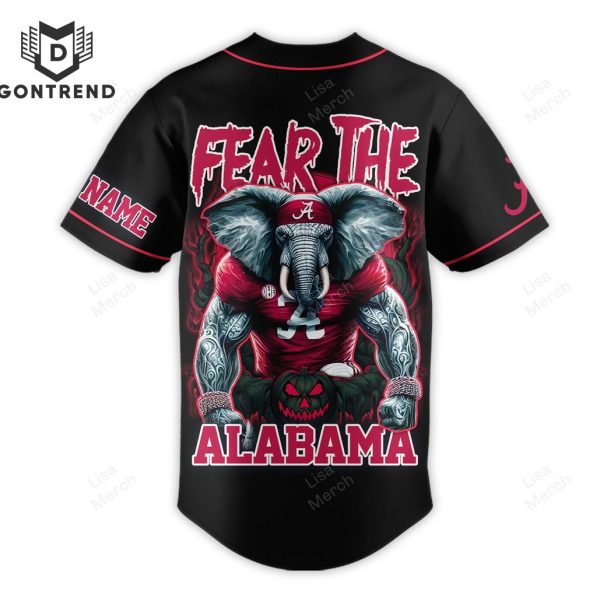 Personalized Alabama Crimson Tide Fear The Alabama Baseball Jersey