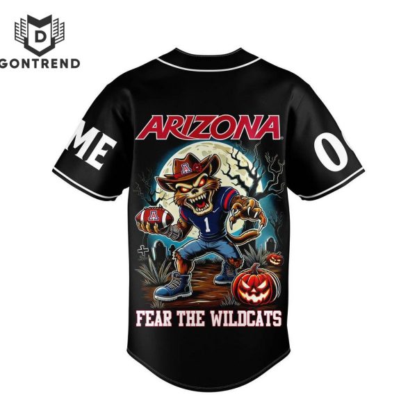 Personalized Arizona Wildcats Bear Down – Fear The Wildcats Baseball Jersey