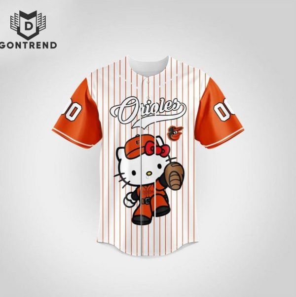 Personalized Baltimore Orioles x Hello Kitty 2024 Baseball Jersey