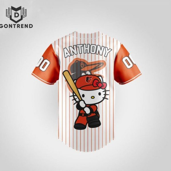 Personalized Baltimore Orioles x Hello Kitty 2024 Baseball Jersey