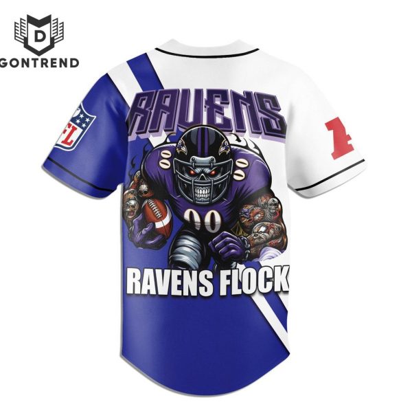 Personalized Baltimore Ravens – Ravens Flock Baseball Jersey