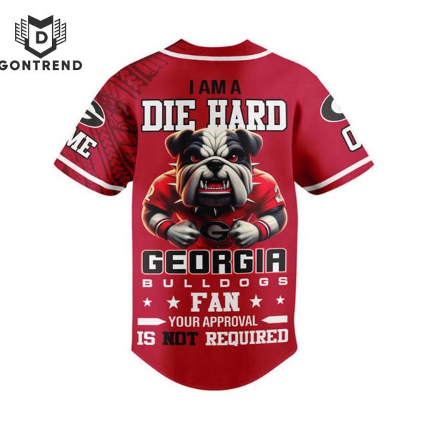 Personalized I Am A Die Hard Georgia Bulldogs Fan Baseball Jersey