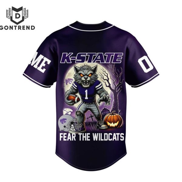 Personalized Kansas State Wildcats – Fear The Wildcats Baseball Jersey