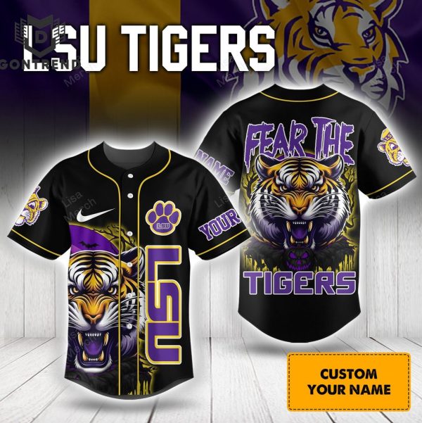 Personalized LSU Tigers – Fear The Tigers Baseball Jersey