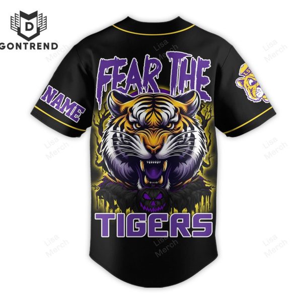 Personalized LSU Tigers – Fear The Tigers Baseball Jersey