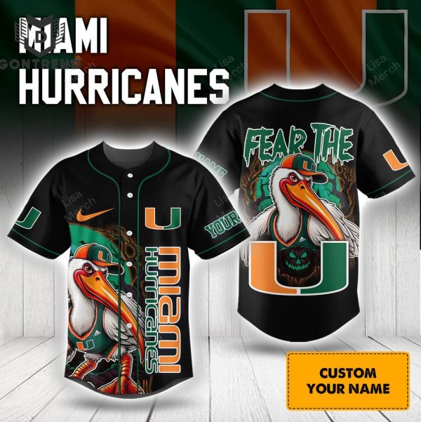 Personalized Miami Hurricanes Baseball Jersey