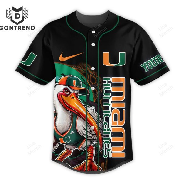 Personalized Miami Hurricanes Baseball Jersey