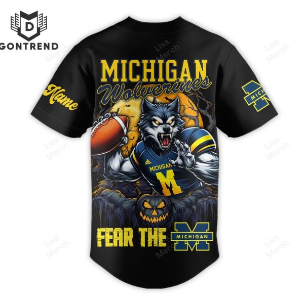 Personalized Michigan Wolverines Fear The Michigan Baseball Jersey