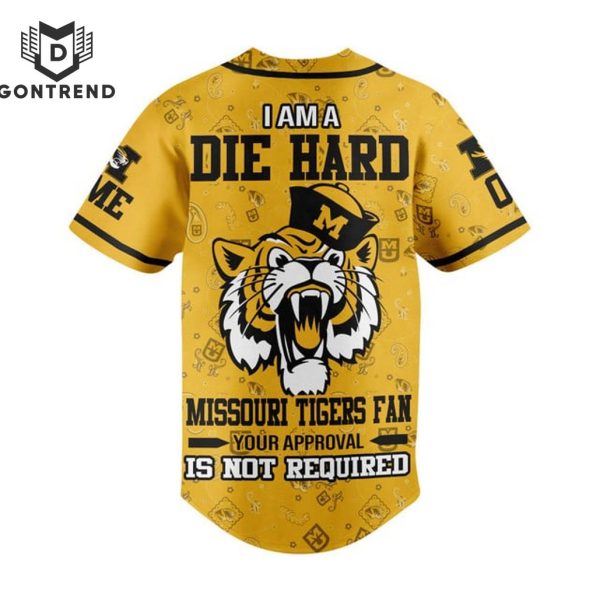 Personalized Missouri Tigers I Am A Die Hard Baseball Jersey