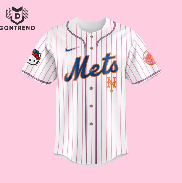 Personalized New York Mets x Hello Kitty Baseball Jersey