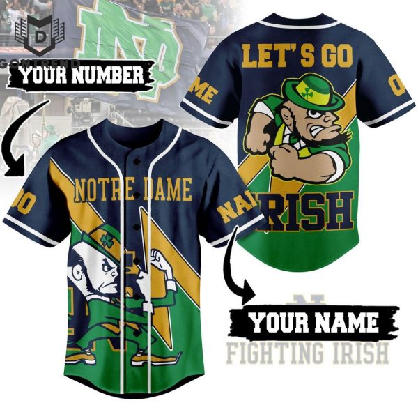 Personalized Notre Dame Fighting Irish Let Go Baseball Jersey