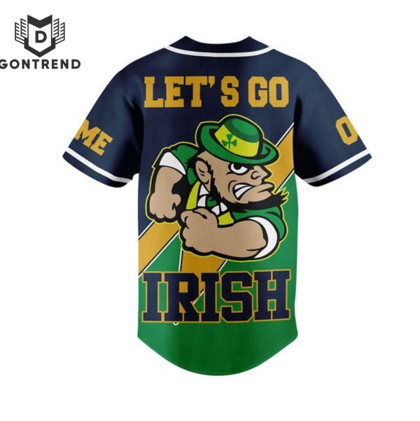 Personalized Notre Dame Fighting Irish Let Go Baseball Jersey