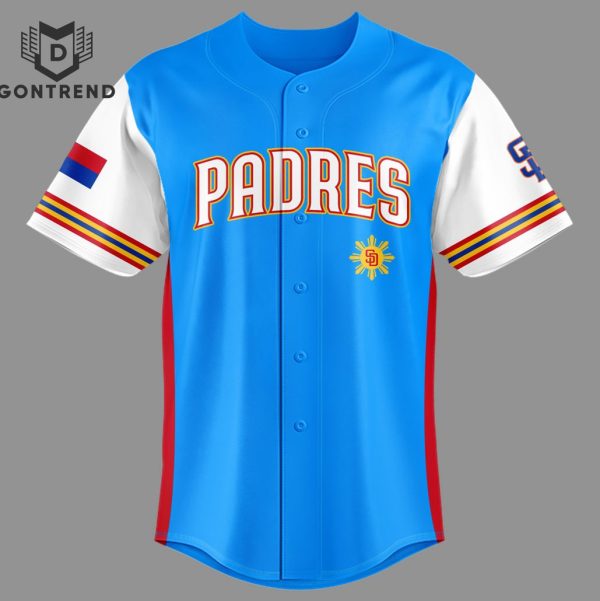 Personalized San Diego Padres Filipino Heritage Night Baseball Jersey