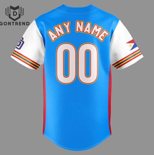 Personalized San Diego Padres Filipino Heritage Night Baseball Jersey