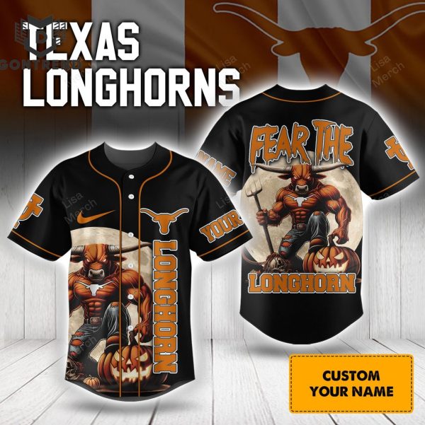 Personalized Texas Longhorns – Fear The Longhorn Baseball Jersey