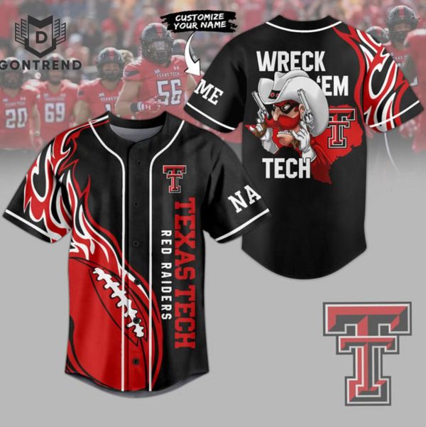 Personalized Texas Tech Red Raiders – Wreck Em Tech Baseball Jersey