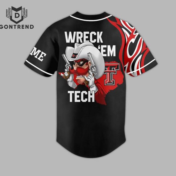 Personalized Texas Tech Red Raiders – Wreck Em Tech Baseball Jersey