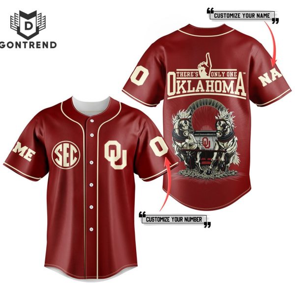 Personalized There Only One Oklahoma Sooners Baseball Jersey