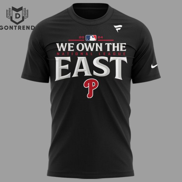 Philadelphia Phillies 2024 We Own The National League East Champions 3D T-Shirt – Black